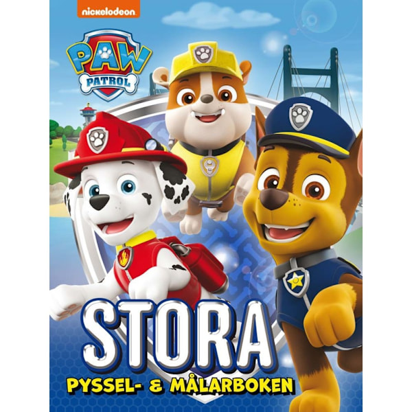 Paw Patrol. Stora pyssel- & målarboken Blå