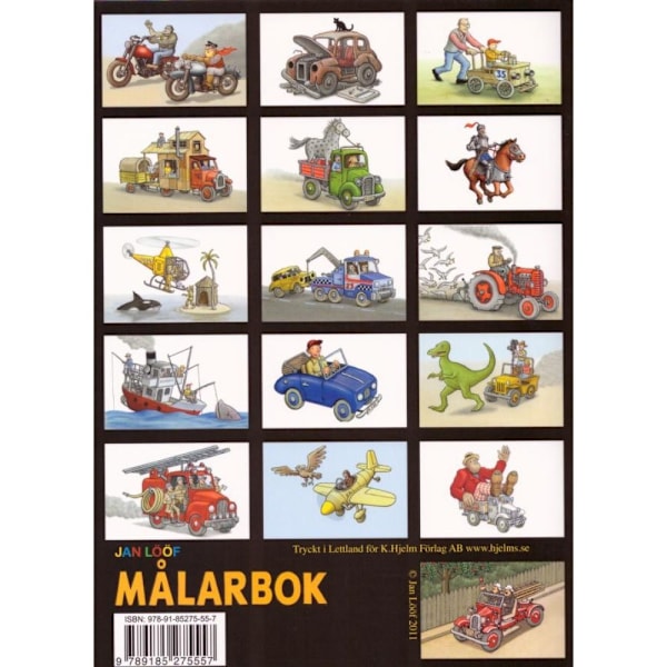 Jan Lööf Malebog Multicolor