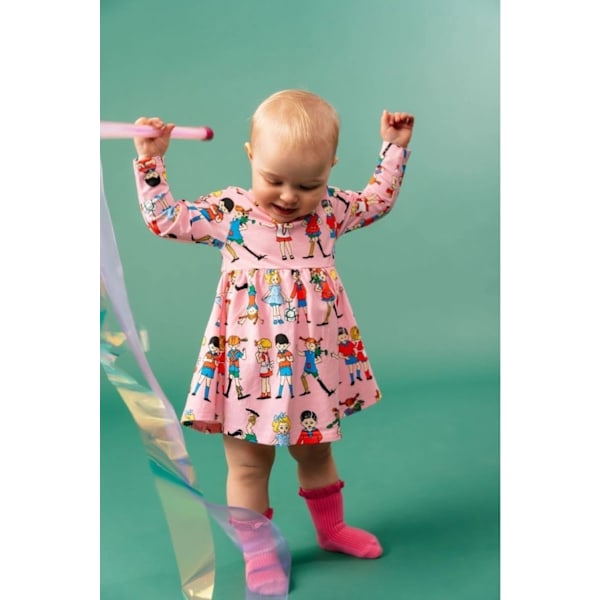 Pippi Langstrømpe - Pippi med venner - bodysuit pink Pink 56