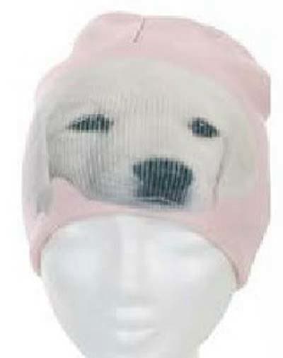 Hattu koiran kanssa Light pink one size
