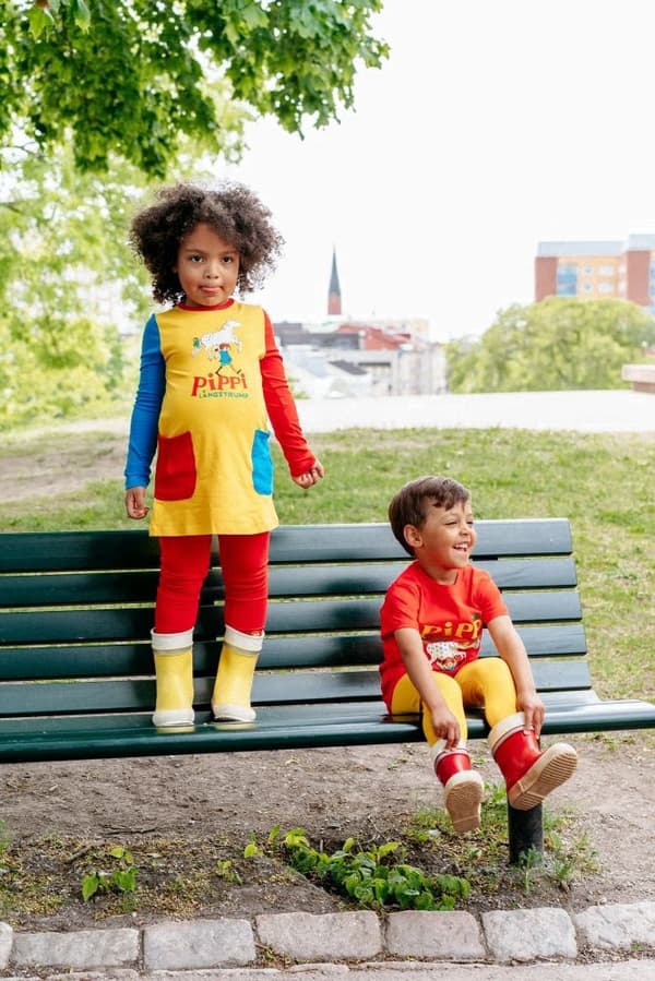 Peppi Pitkätossu -legginsit Punaiset Red 116