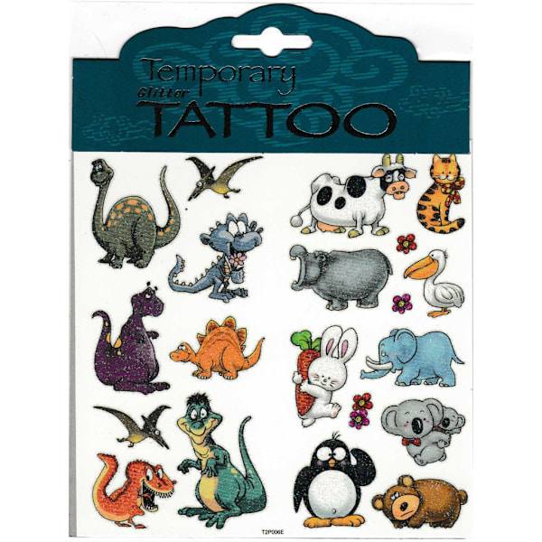 Glitter Tatuoinnit Dinosaurukset + Eläimet