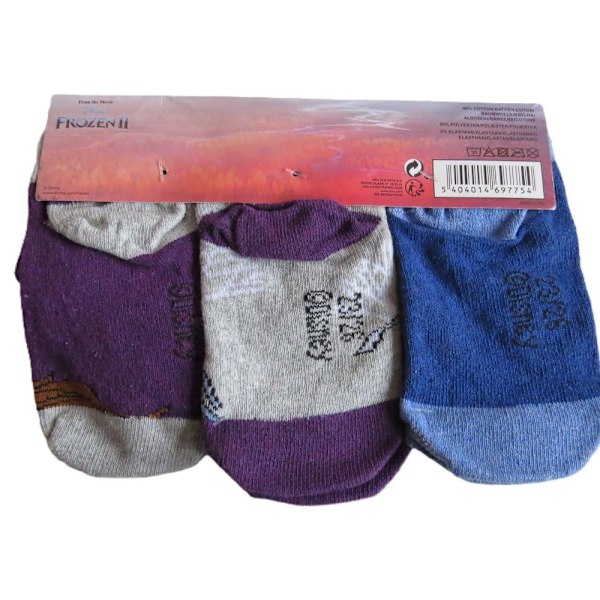 Disney Frozen/Frost 3-pak ankelstrømper 23/26 Blue