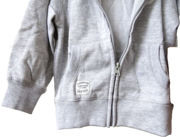 Sweatshirt med lynlås Barracuda Grey 116