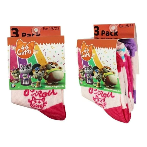 3-pack 44 cats strumpor rosa MultiColor 19/22