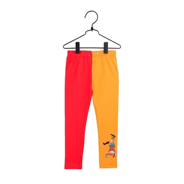 Peppi Pitkätossut leggingsit, punainen/oranssi Red 110