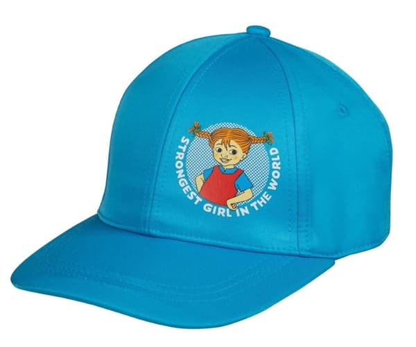 Pippi Långstrump Pippi Basic-keps blå Blue 48/50