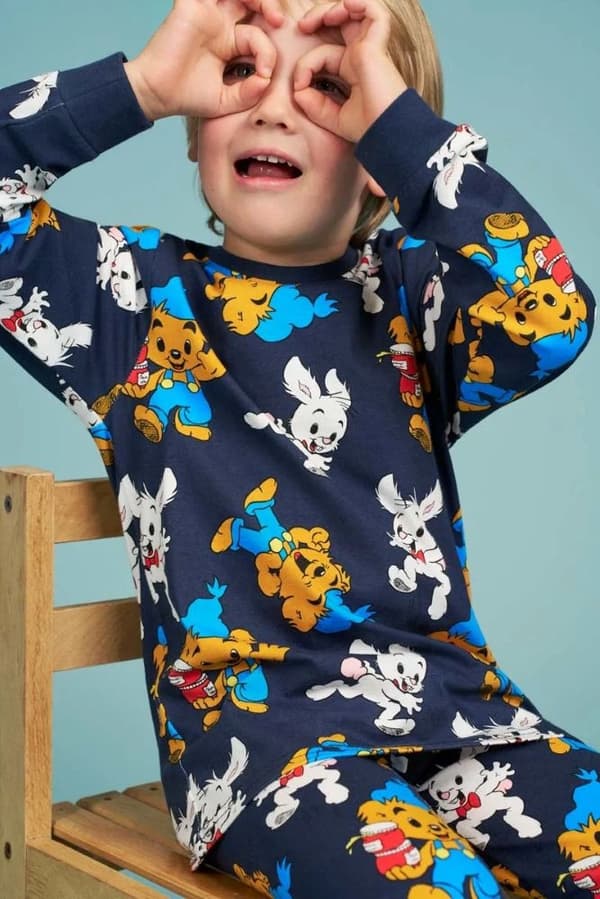 Bamse Duo pyjamas mørkeblå DarkBlue 98/104