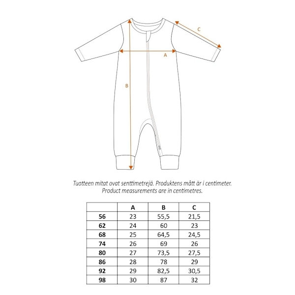 Moomin Growth pyjamas anilinrød Pink 92