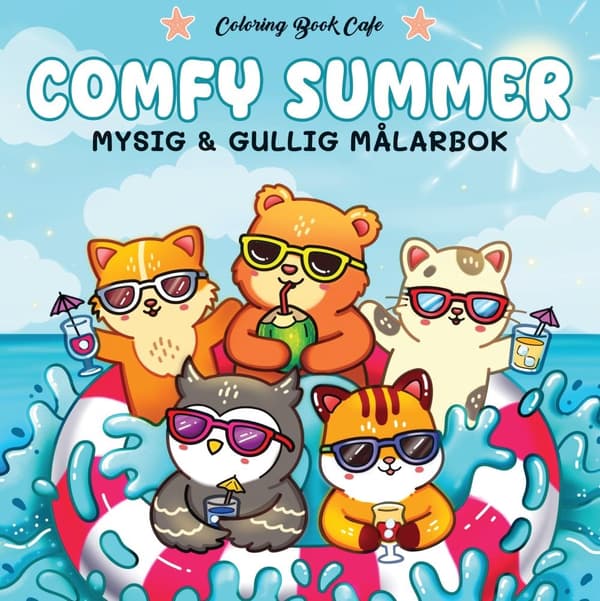 Comfy Summer Målarbok multifärg