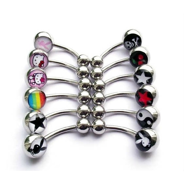 Navelpiercing körsbär Körsbär