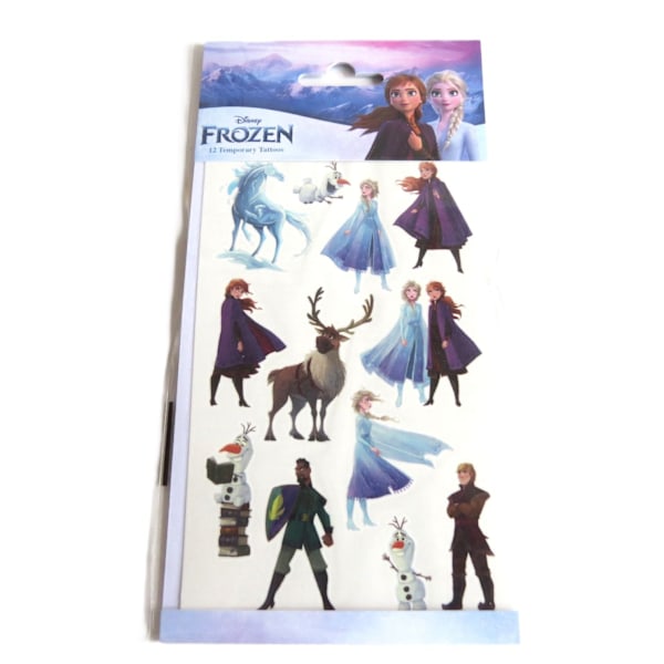 Disney Frozen 2 - 12 Temporära Tatueringar multifärg