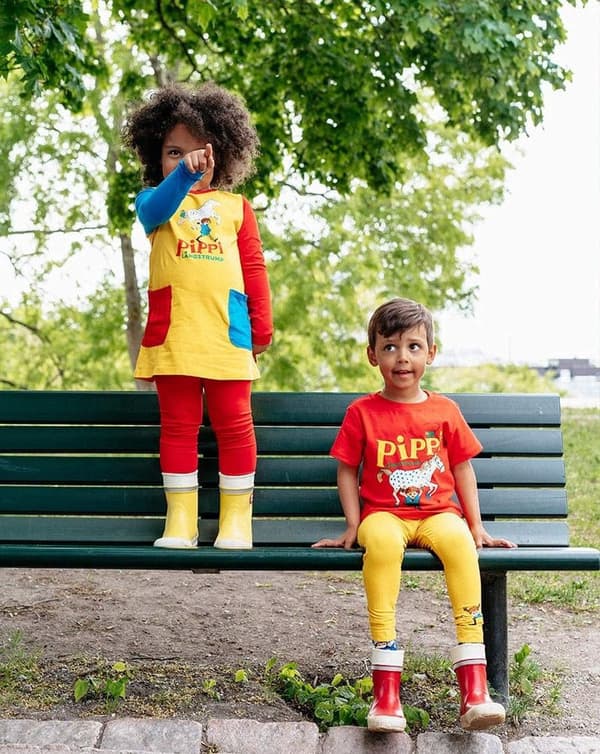 Pippi Langstrømpe Pippi tunika med lommer MultiColor 104