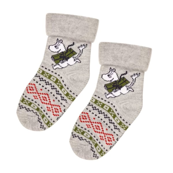 Moomintroll fluffy sokker grå Grey 27/30
