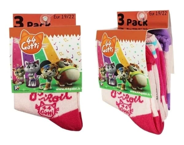 3-pack 44 cats strumpor rosa MultiColor 27/30