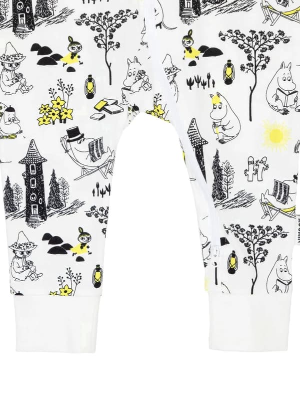 Mumi Dovendyr pyjamas sort/hvid White 74