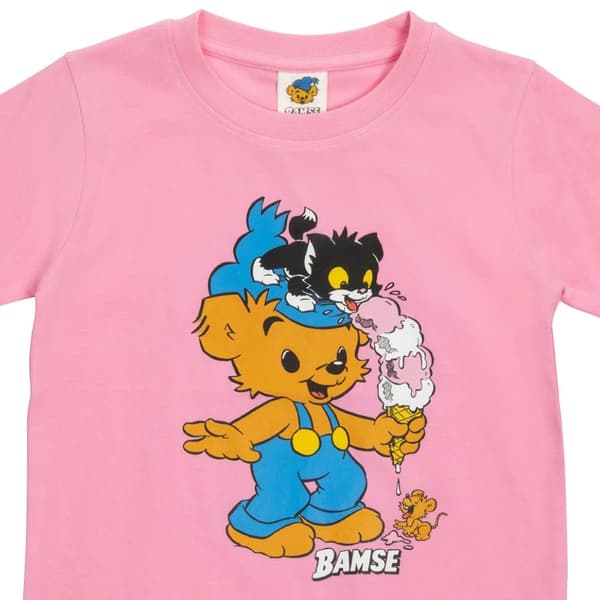Bamse Isvaffel T-shirt Lyserød LightPink 86