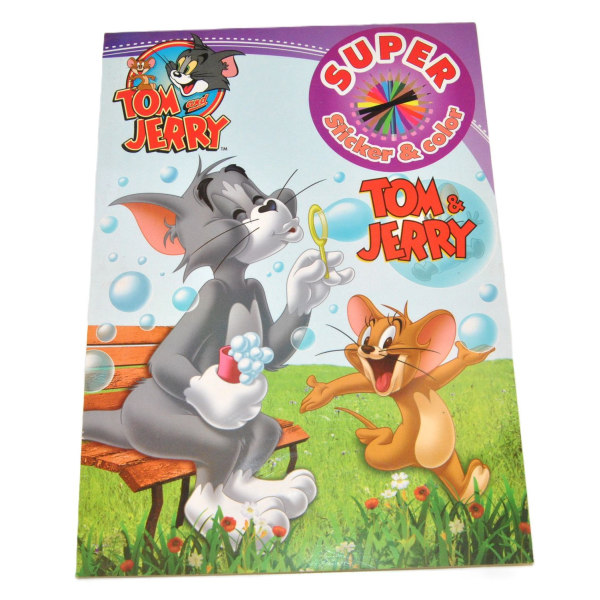 Tom & Jerry  Målarbok med stickers multifärg