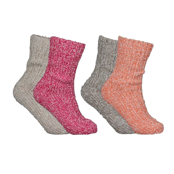 2 pakkauksen värilliset Raglan-sukat lapsille Pink 25/27