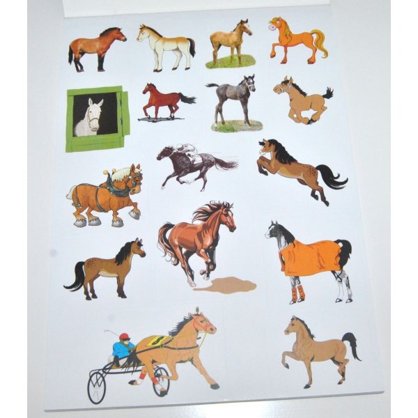 Ritblock, Häst med stickers multifärg