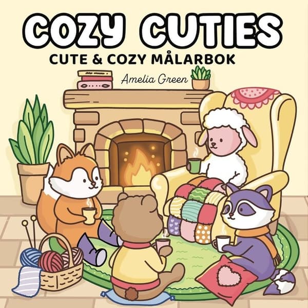 Cozy Cuties. Cute & Cozy målarbok multifärg
