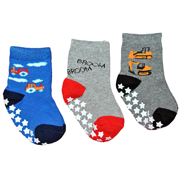 Antislip sokker / sokker 3-pak 17/18 Multicolor