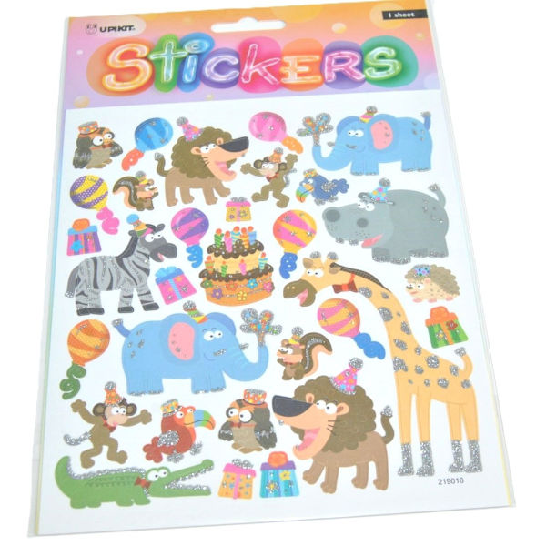 Stickers med vilda djur multifärg