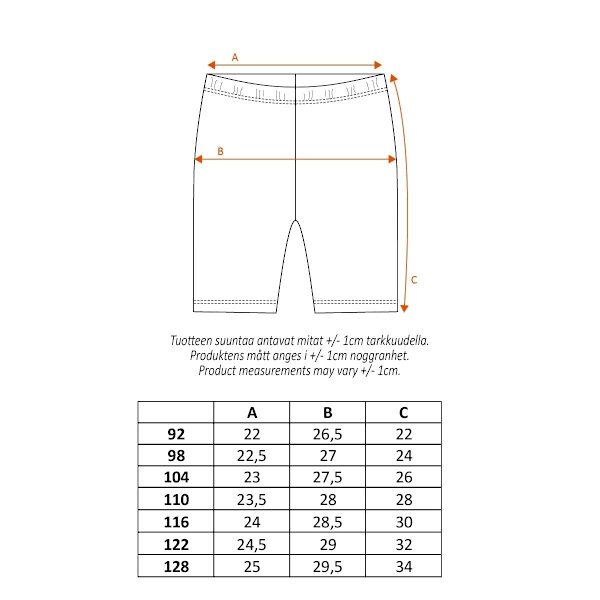 Pippi Långstrump Glad-shorts melon Orange 110