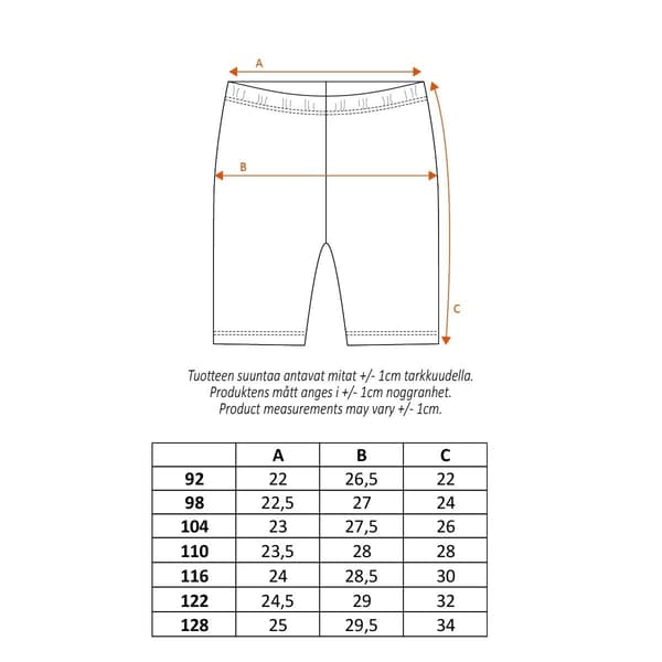Pippi Langstrømpe Glad-shorts melon Orange 116