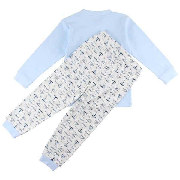 Kaksiosainen pyjama veneillä,  Fixoni LightBlue 86