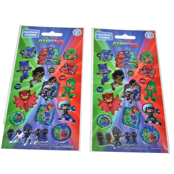 PJ Masks 2 förpackningar klistermärken multifärg