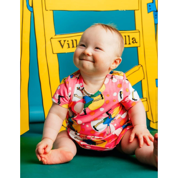 PIPPI LÅNGSTRUMP - Hjulning klänning baby anilin Cerise 86