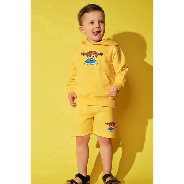 Pippi Langstrømpe - Pippi hættetrøje gul Yellow 110