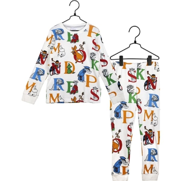 Mumin Alfabet Pyjamas Vit White 86/92