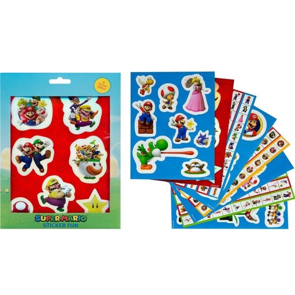 Super Mario  Sticker Fun 8 Ark Klistermärken multifärg