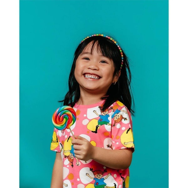 Pippi Langstrømpe Wheeling t-shirt anilin Pink 122