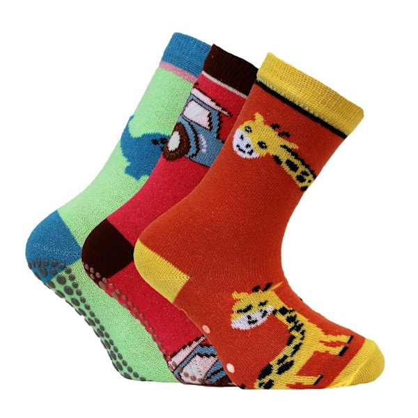 3-pak skridsikre strømper Capital MultiColor 19/22