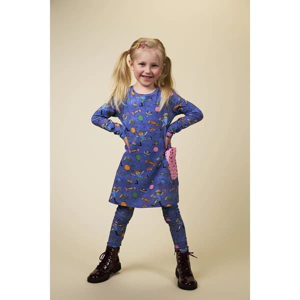 Pippi Langstrømpe Festkjole denim DenimBlue 92