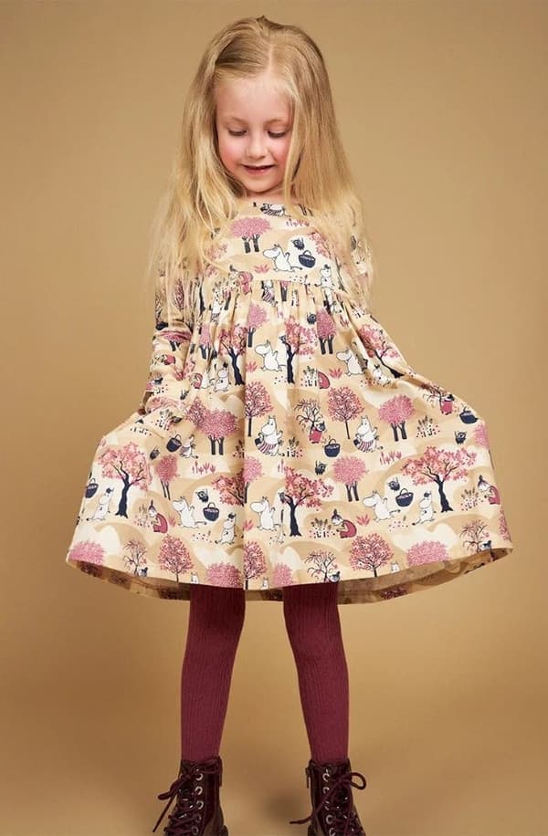 Muumi Hedelmäsadon mekko Beige Beige 128