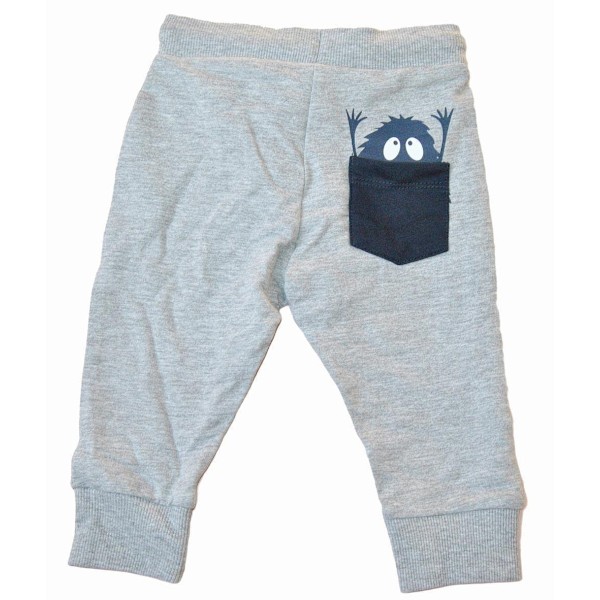 Jogging byxa baby med monster, Grå Grey 74