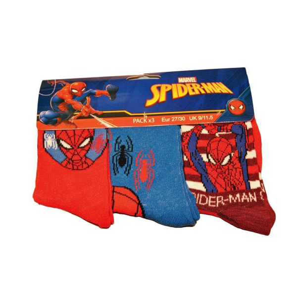 3-pack Spider-Man strumpor Röd/Blå/Randig MultiColor 31/34