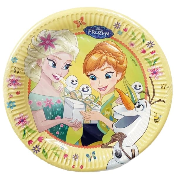 Disney Frozen Papperstallrikar  8-pack Gul