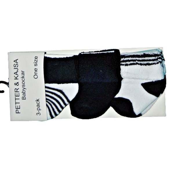 Babysockar, 3-Pack, One-size, Marin Marinblå one size