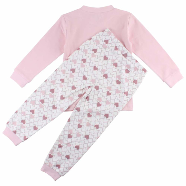 2-osainen pyjama elefantilla ja sydämillä, 86 cl, Fixoni LightPink 86