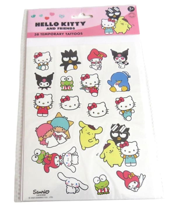 Hello Kitty - 38 Temporära Tatueringar multifärg