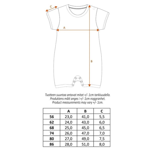 Mumin Ledighet-playsuit 2 ljusgrön LightGreen 62 cl