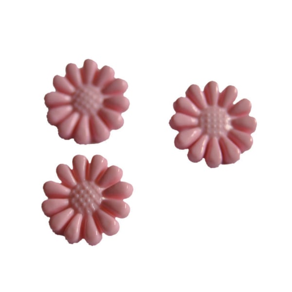 8 st Super söta knappar  Blommor  Rosa Pink
