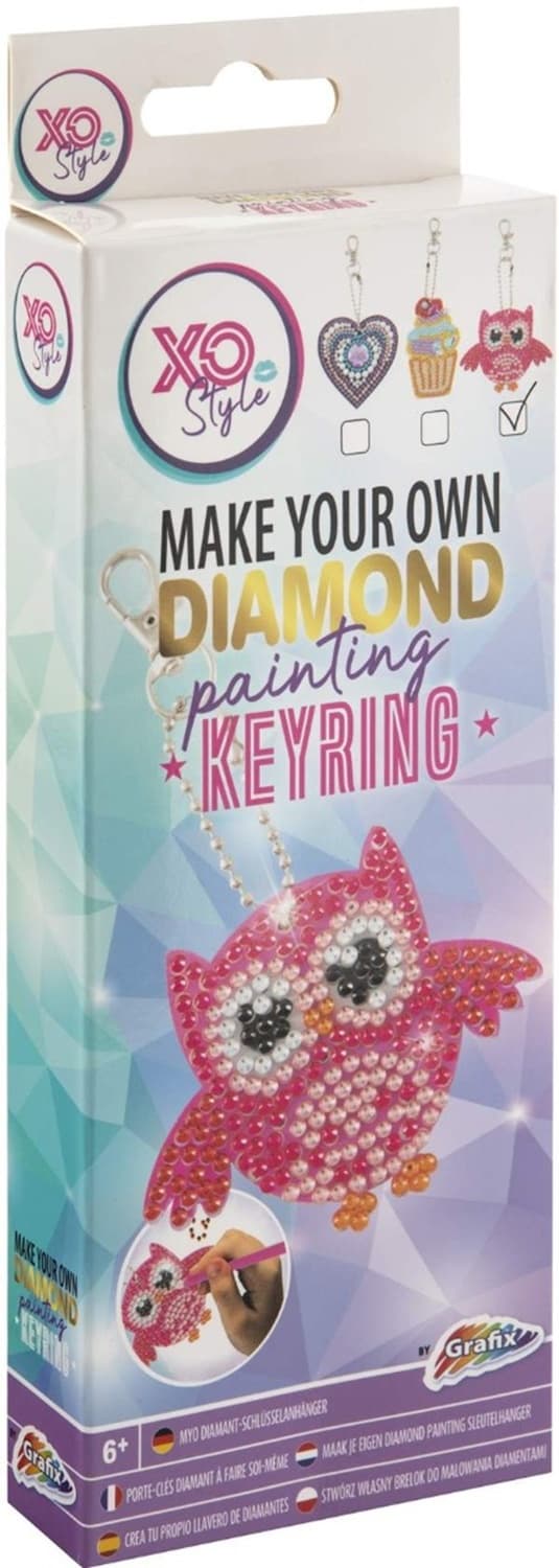 Diamant maleri nøglering Ugle Multicolor