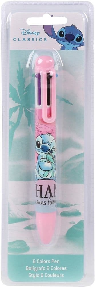 Disney Stitch -monivärinen kynä 6-in-1 Light pink