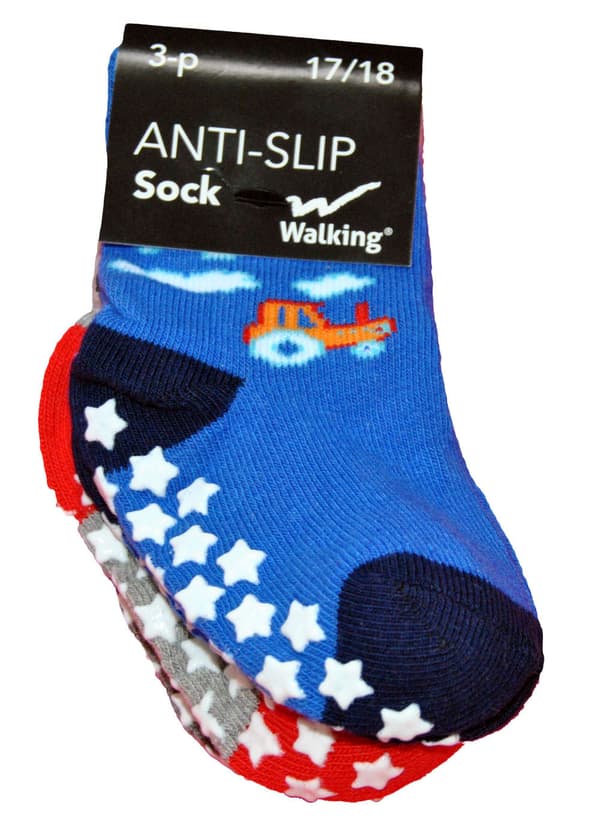 Antislip sokker / sokker 3-pak 17/18 Multicolor